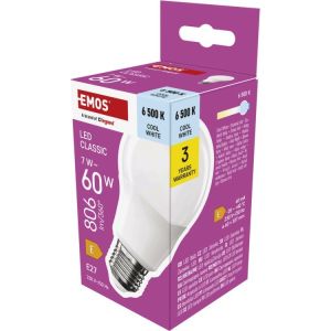 Obrázok pre výrobcu EMOS LED CLS A60 7W(60W) 806lm E27 CW