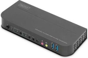 Obrázok pre výrobcu DIGITUS DS-12874 KVM Switch, 2x1 HDMI, HDMI Out, USB, 4Kx2K@60Hz, černá
