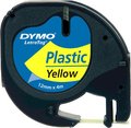 Obrázok pre výrobcu Dymo originál páska, Dymo, 59423, S0721570, čierny tlač/žltý podklad, 4m, 12mm, LetraTag plastová páska