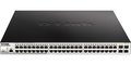 Obrázok pre výrobcu D-Link DGS-1210-52MP/ME/E 48-Port 10/100/1000BASE-T PoE + 4-Port 1 Gbps SFP Ports Metro Ethernet