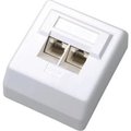 Obrázok pre výrobcu DATACOM Datová zásuvka UTP CAT5E 2xRJ45 na omítku 45st. bílá