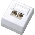 Obrázok pre výrobcu DATACOM Datová zásuvka UTP CAT6 2xRJ45 na omítku 45st. bílá