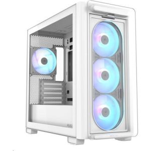 Obrázok pre výrobcu ASUS A23 PLUS Transparent Glass ARGB WHITE, 4x ARGB fan, mATX, USB-C, biela