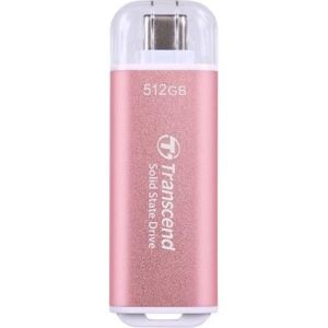 Obrázok pre výrobcu Transcend ESD300P 512GB, External SSD, USB 10Gbps, Type C, 1050MB/R, 950MB/W, růžový
