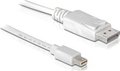 Obrázok pre výrobcu DeLock kábel DisplayPort mini (samec) na Displayport (samec), 1,8 metra