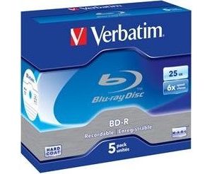 Obrázok pre výrobcu Verbatim BD-R [ jewel case 5 | 25GB | 6x | Scratchguard Plus ]