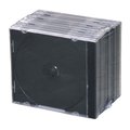 Obrázok pre výrobcu Obal na 1CD 10ks/balenie, priehľadný s čiernym trayom, 10,4mm