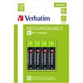 Obrázok pre výrobcu Nabíjacia batéria, AAA (HR03), 1.2V, 950 mAh, Verbatim, blister, 4-pack