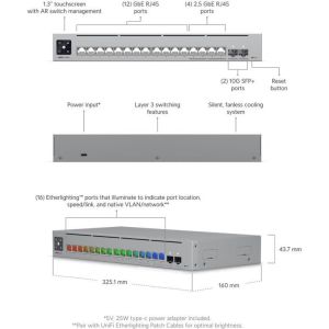 Obrázok pre výrobcu Ubiquiti UniFi switch Gen2 USW-PRO-MAX-16 Layer3 12x 1Gbps 4x 2,5Gbps + 2x SFP+Ubiquiti UniFi switch Gen2 USW-PRO-MAX-16 Layer3