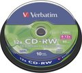 Obrázok pre výrobcu Verbatim CD-RW(10-Pack)Spindle/8x-12x/High Speed/DLP/700MB