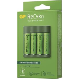 Obrázok pre výrobcu GP nabíječka Everyday B421 + 4× AA REC 2700 + USB