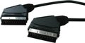 Obrázok pre výrobcu Video kábel SCART samec - SCART samec, 1m, čierna, Logo blister