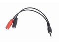 Obrázok pre výrobcu Gembird adaptér Stereo Mini Jack (M) 4-pin -> 2x Mini Jack (F), 20cm, čierny