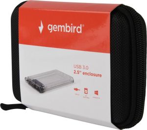 Obrázok pre výrobcu GEMBIRD EE2-U3S9-6 HDD/SSD enclosure for 2.5 SATA - USB 3.0 9.5mm transparent plastic