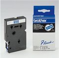 Obrázok pre výrobcu Brother originál páska do tlačiarne štítkov, Brother, TC-595, biely tlač/modrý podklad, laminovaná, 8m, 9mm