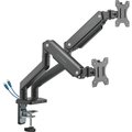 Obrázok pre výrobcu Polohovatelný držiak ULTRADESK BRANCH Double pre 2 monitory, 20KG, svorka a priechodka stola, 17"-32", 75x75/100x100, čierny