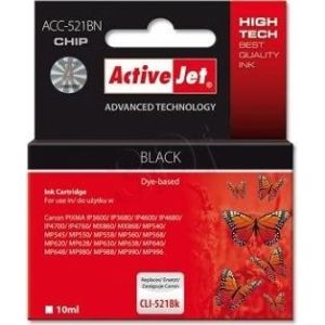 Obrázok pre výrobcu Náplň ActiveJet Canon CLI-521Bk black + chip 10ml