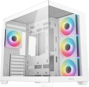Obrázok pre výrobcu DEEPCOOL skříň CG530 4F ATX / 4x120mm ARGB fans / USB 3.0 / USB-C/ panoramatická / bílá