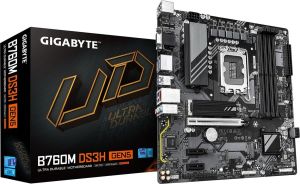 Obrázok pre výrobcu GIGABYTE MB Sc LGA1700 B760M DS3H GEN5, Intel B760, 4xDDR5, 2xDP, 1xHDMI, 1xVGA, mATX