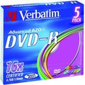 Obrázok pre výrobcu Verbatim DVD-R(1ks)Slim/Colour/16x/4.7GB