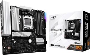 Obrázok pre výrobcu ASRock B850M Pro RS / AMD B850 / AM5 / 4x DDR5 DIMM / 3x M.2 / HDMI / DP / USB-C / mATX