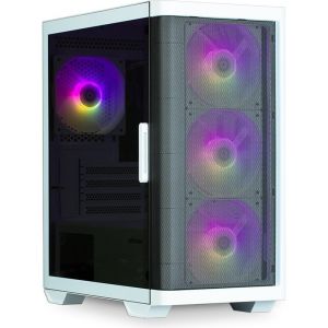 Obrázok pre výrobcu Zalman M4 White / miniT / 4x 120mm ARBG fan / 2xUSB 3.0 / 1xUSB 2.0 / tvrzené sklo / bílá