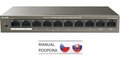 Obrázok pre výrobcu Tenda TEF1110P-8-63W PoE AT switch - 8x PoE 100 Mb/s + 2x Uplink 100 Mb/s, PoE max 63W, fanless