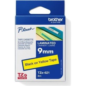 Obrázok pre výrobcu Brother - TZe-621, žlutá / černá (9mm, laminovaná)