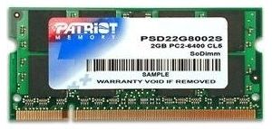 Obrázok pre výrobcu Patriot 2GB 800MHz DDR2 Non-ECC SODIMM