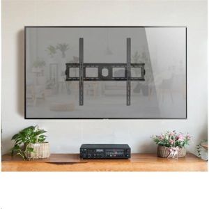 Obrázok pre výrobcu ONKRON pevný TV držiak na stenu pre 37 až 100-palcové ploché TV Digitálne panely 75 kg, čierny,VESA: 75x75 - 800x600