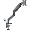 Obrázok pre výrobcu Polohovatelný držiak ULTRADESK BRANCH Single pre monitor, 10KG, svorka a priechodka stola, 17"-32", 75x75/100x100, čierny