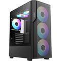 Obrázok pre výrobcu 1stCOOL skříň GAMER 5, Mid tower, AU, USB 3.0, USB-C, 2x 140 ARGB Fan, 1x 120 ARGB Fan, bez zdroje, černá