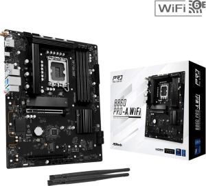 Obrázok pre výrobcu ASRock B860 Pro-A WiFi / Intel B860 / LGA1851 / 4x DDR5 / 3x M.2 / HDMI / DP / USB-C / WiFi / ATX