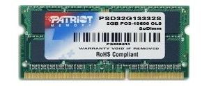 Obrázok pre výrobcu Patriot 4GB Signature Line 1333MHz DDR3 CL9 SODIMM DR