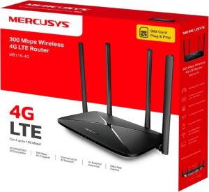 Obrázok pre výrobcu Mercusys MB115-4G N300 4G LTE WiFi router