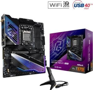 Obrázok pre výrobcu ASRock X870E Nova WiFi / AMD X870E / AM5 / 4x DDR5 DIMM / 5x M.2 / HDMI / USB-C / WiFi / ATX