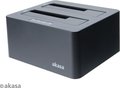Obrázok pre výrobcu AKASA externí box DuoDock X3 pro 2,5" i 3,5" HDD / SATA I/II/III / USB 3.1 Gen 1 / černý