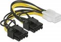 Obrázok pre výrobcu Delock PCI Express napájecí kabel 6 pin samice > 2 x 8 pin samec 15cm