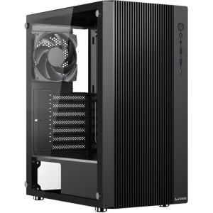 Obrázok pre výrobcu 1stCOOL skříň GAMER 4, Mid tower, AU, USB 3.0, USB-C, 2x120mm, průhledná bočnice, bez zdroje, černá