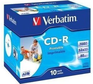Obrázok pre výrobcu Verbatim CD-R 80 700MB DLP/ 52x/ printable/ jewel/ 1ks