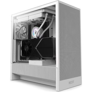 Obrázok pre výrobcu NZXT skříň H5 Flow edition / 2x120 mm fan / USB 3.0 / USB-C 3.1 / průhledná bočnice / mesh panel / bílá