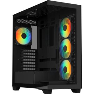Obrázok pre výrobcu BitFenix skříň CETO / ATX / 4x 120mm FRGB fan / 2x USB 3.0 / USB-C / tvrzené sklo / černá