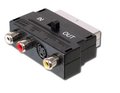 Obrázok pre výrobcu PremiumCord Adapter SCART-3x cinch + S-video s přepínačem IN/OUT