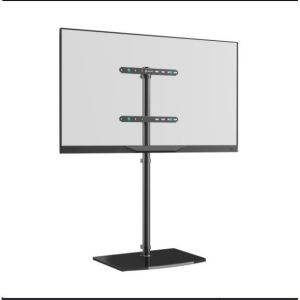 Obrázok pre výrobcu ONKRON Univerzálny podlahový TV stojan so sklenenou základňou pre 30"-60" TV do 41 kg, čierna VESA: 100x100 - 400x400