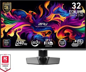 Obrázok pre výrobcu MSI MPG 322URX 31,5"/QD-OLED/4K UHD/ 240Hz/0,03ms/Černá/3R