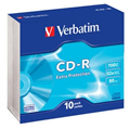Obrázok pre výrobcu Verbatim CD-R (10ks) 700MB/ 80min, 52x, SlimJC