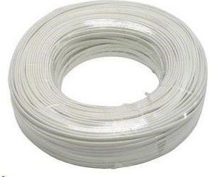 Obrázok pre výrobcu OEM kabel telefónny 4 žilový, plochý, 28AWG, biely, 100m cievka