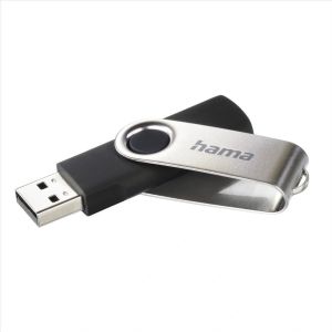 Obrázok pre výrobcu HAMA Rotate, USB Kľúč, 16GB, strieborný/čierny