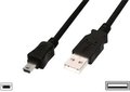 Obrázok pre výrobcu Digitus USB kabel USB A samec na B-mini 5pin samec, 2x stíněný, Měď, 1,8m, černý