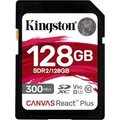 Obrázok pre výrobcu Kingston 128GB SDXC karta Canvas React Plus Class UHS-II U3 V90 (r300MB/s, w260MB/s)